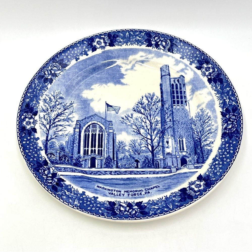 Vintage 1960s Washington Memorial Chapel Valley Forge PA Travel Souvenir Plate